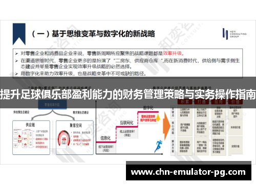 提升足球俱乐部盈利能力的财务管理策略与实务操作指南 提升足球俱乐部盈利能力的财务管理策略与实务操作指南